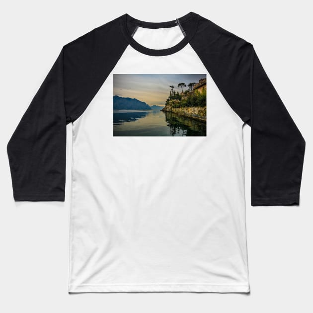 Lake Garda Seen from Malcesine Baseball T-Shirt by jojobob